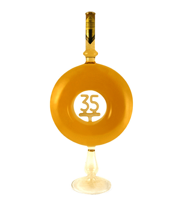 35, Születésnapra Kerek Évszámos Díszüveges Bor 0,5 L