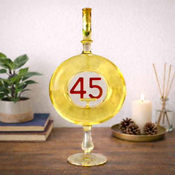 45  Születésnapra Kerek Évszámos Díszüveges Bor 0,5 L