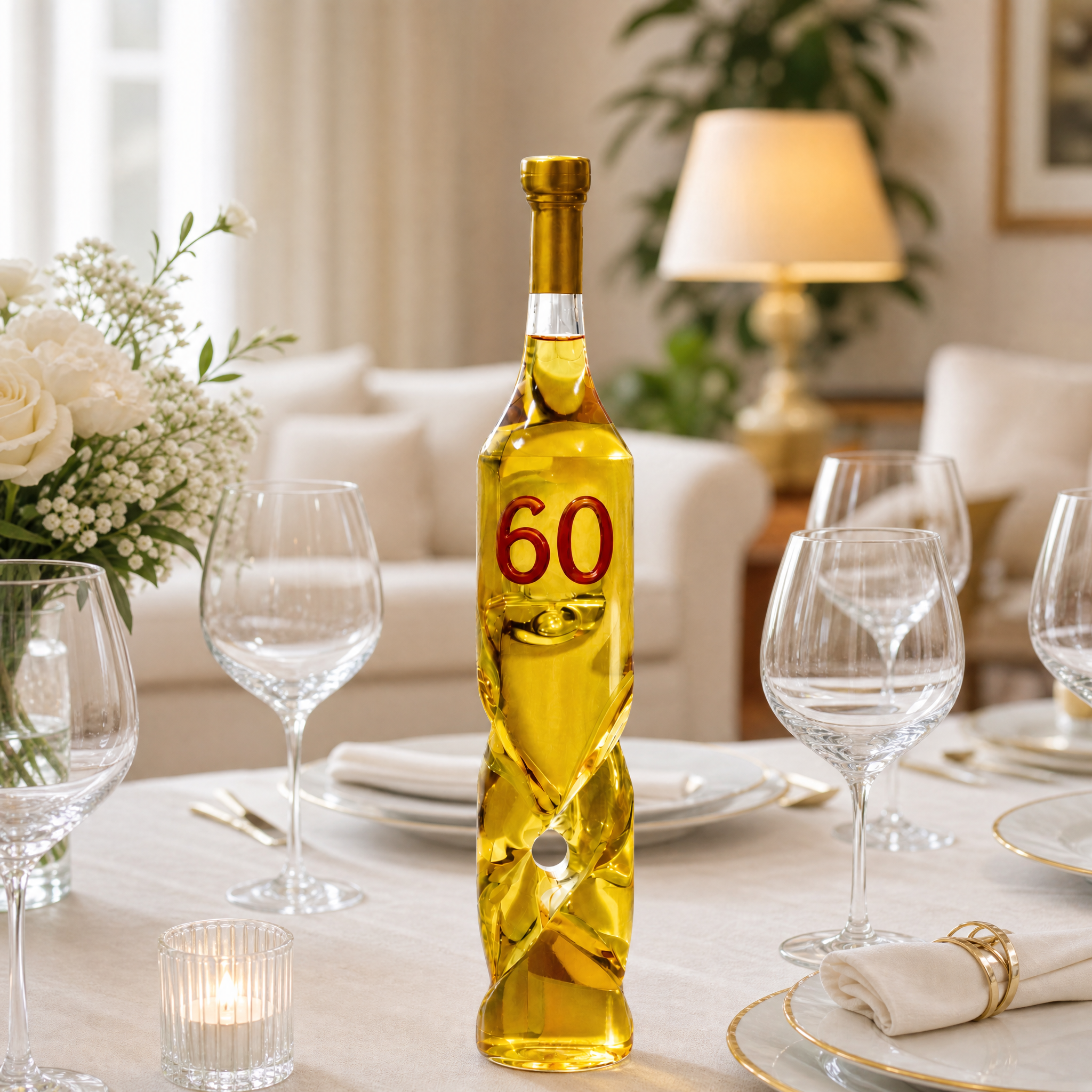 60 Születésnapra Csavart Díszüveges Bor 0,75 L