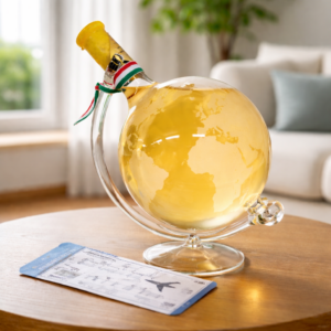 Homokfújt Földgömb 0,75 L