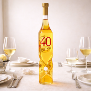 40 Házassági Évforduló ajándék - Csavart Díszüveges Bor 0,75 L
