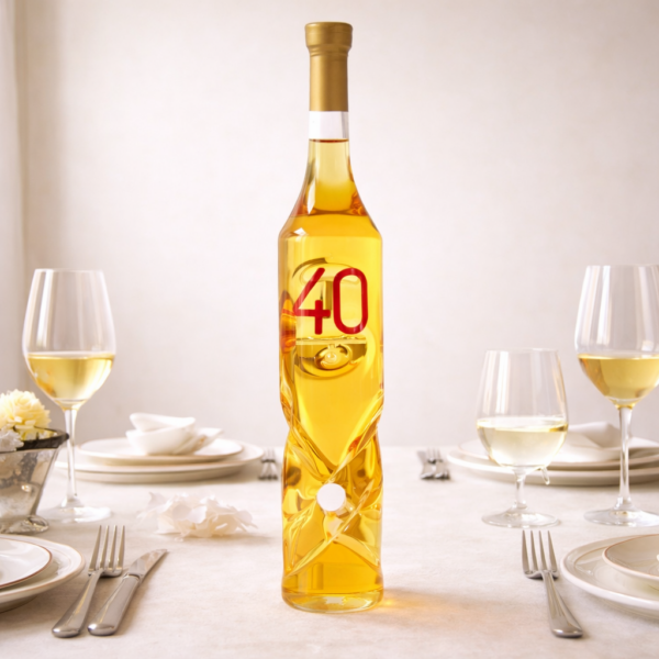 40 Születésnapra Csavart Díszüveges Bor 0,75 L