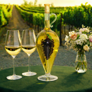 Vörös szőlőfürttel töltött palack 0,5 L