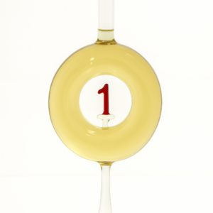 1 Házassági Évforduló Ajándék - Kerek Évszámos Díszüveges Bor 0,5 L