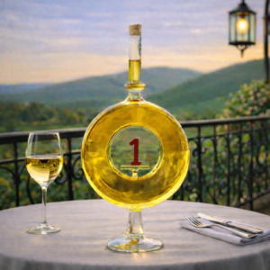 1 Házassági Évforduló Ajándék - Kerek Évszámos Díszüveges Bor 0,5 L