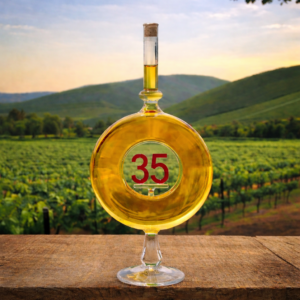 35 Születésnapra Kerek Évszámos Díszüveges Bor 0,5 L