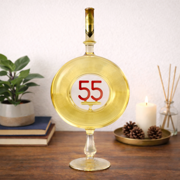 55 Születésnapra Kerek Évszámos Díszüveges Bor 0,5 L