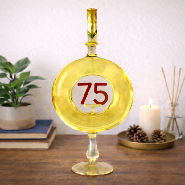 75 Születésnapra Kerek Évszámos Díszüveges Bor 0.5 L