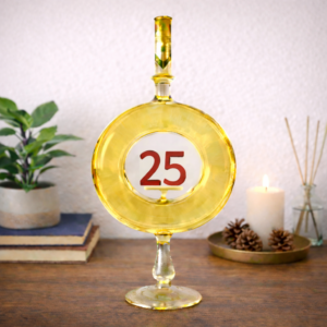 25 Születésnapra Kerek Évszámos Díszüveges Bor 0,5 L