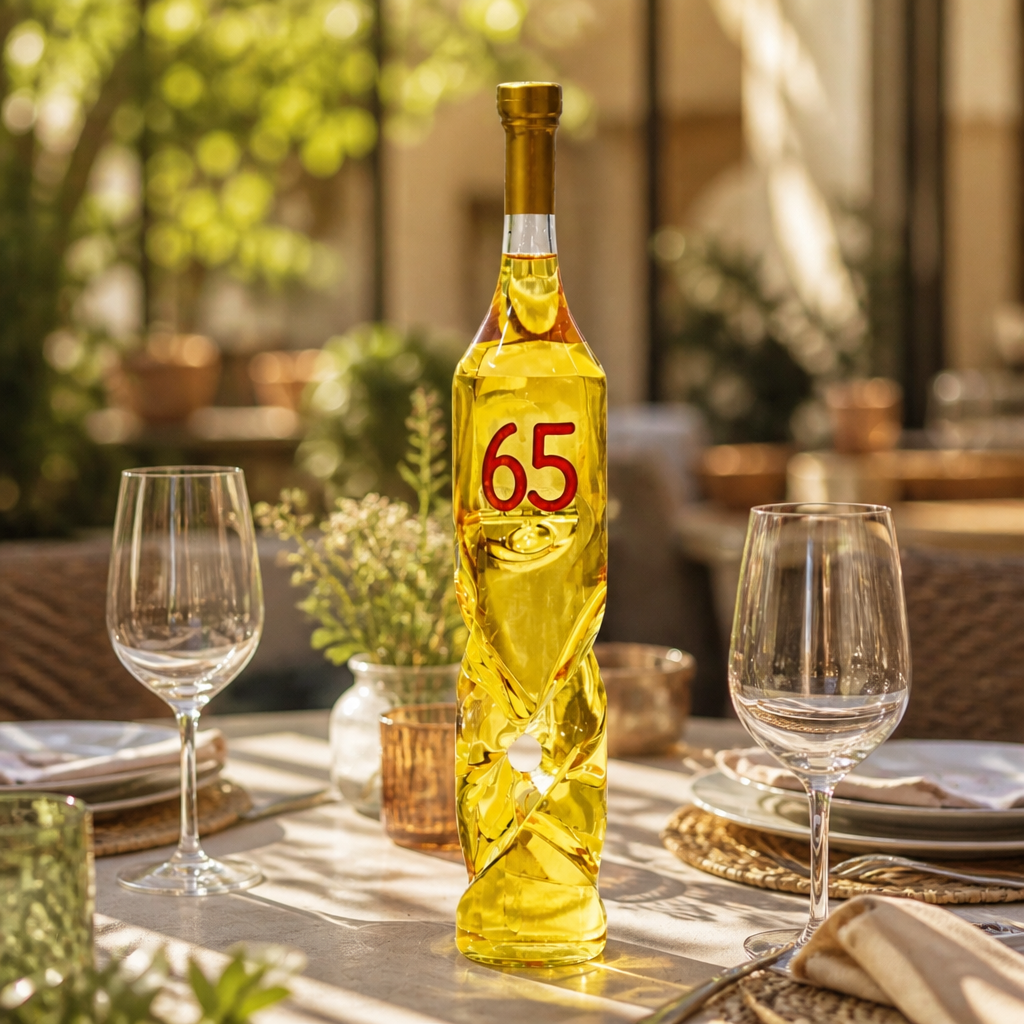 65 Születésnapra Csavart Díszüveges Bor 0,75 L
