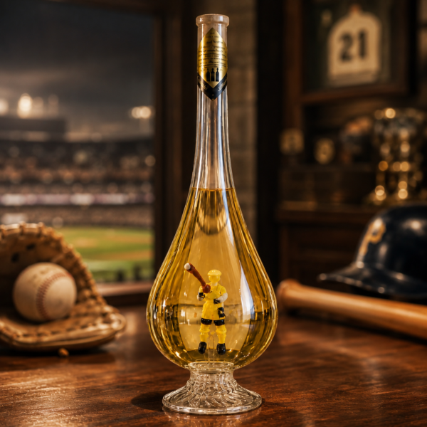 Húzott nyakú talpas csepp formájú palack, baseball 0,5 liter