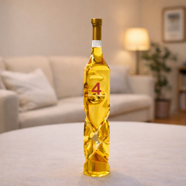 4 Házassági Évforduló ajándék - Csavart Díszüveges Bor 0,75 L