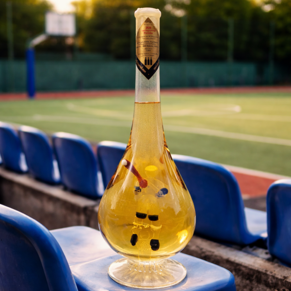 Húzott nyakú talpas csepp formájú palack, baseball 0,5 liter