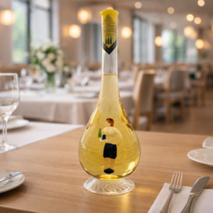 Húzott nyakú talpas csepp formájú palack,pincérnő 0,5 liter