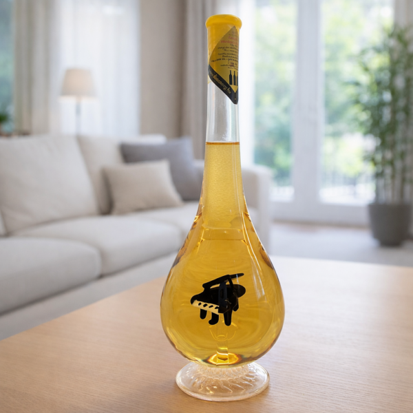Húzott nyakú talpas csepp formájú palack,  zongora  0,5 liter