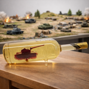 Hengeres fektethető palack, tank 0,5 liter