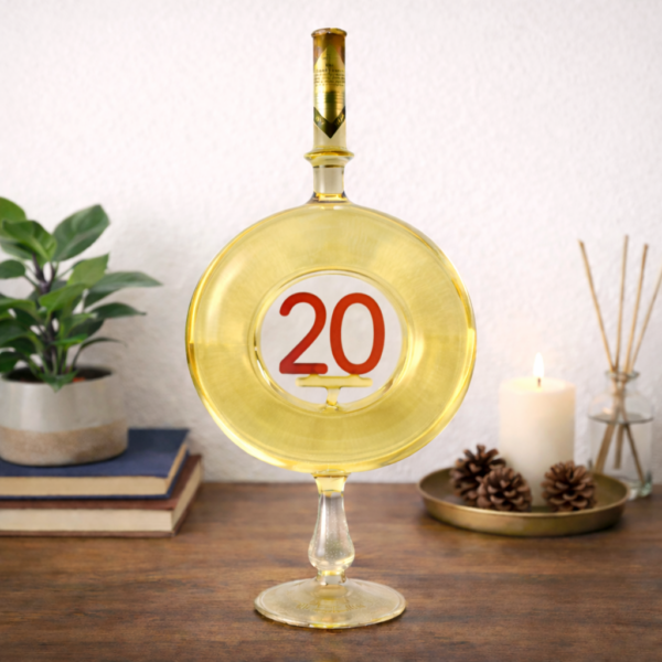 20 Születésnapra Kerek Évszámos Díszüveges Bor 0,5 L
