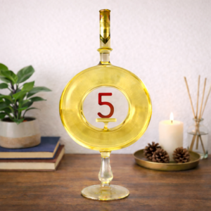 5 Házassági Évforduló Ajándék - Kerek Évszámos Díszüveges Bor 0,5 L